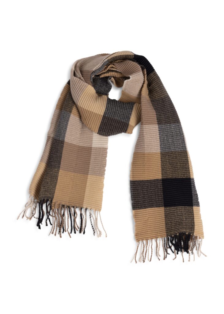 Halstørklæde Claris, dame, Beige Check