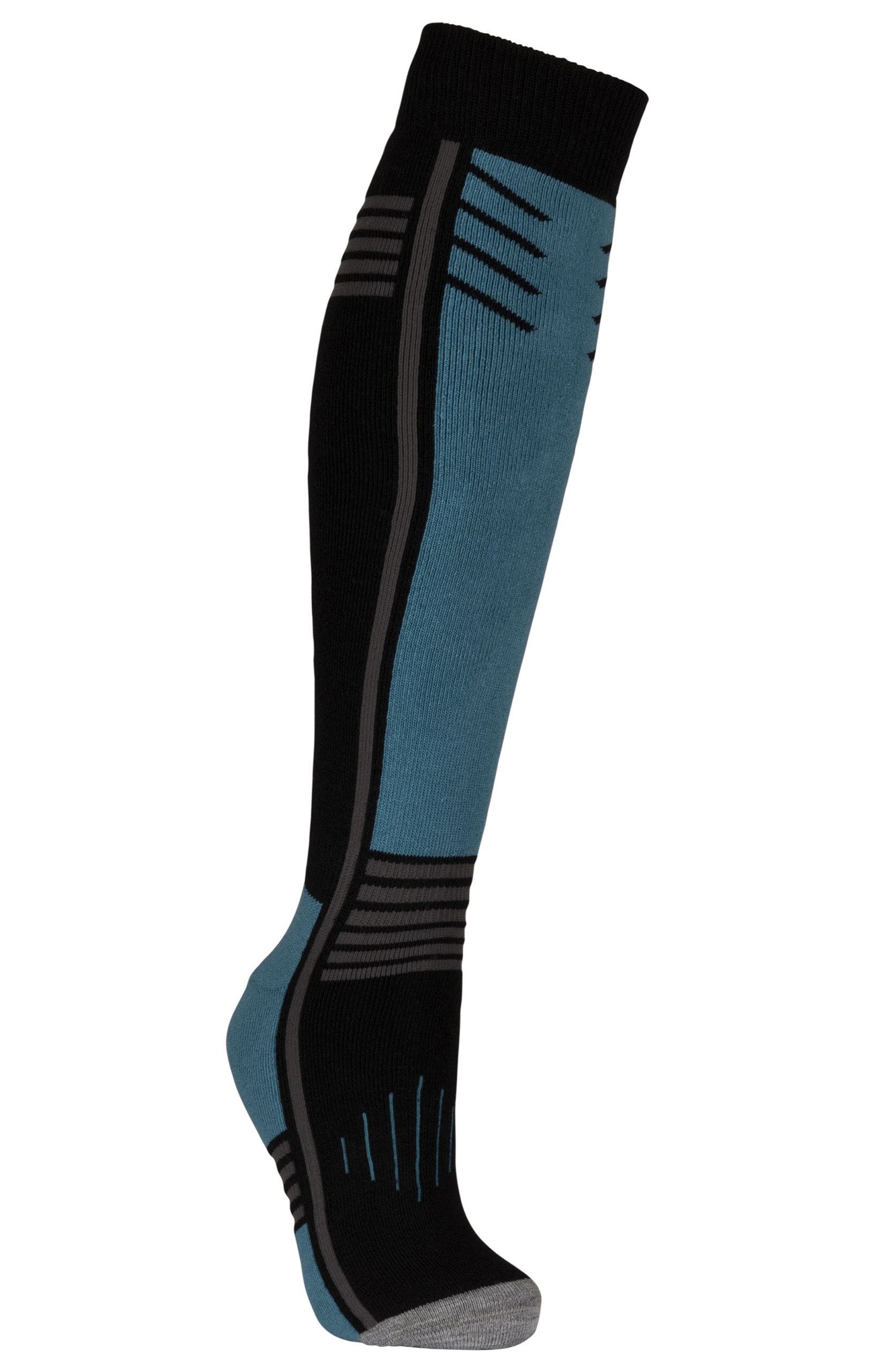 Skistrømpe Icy, Black-storm Blue