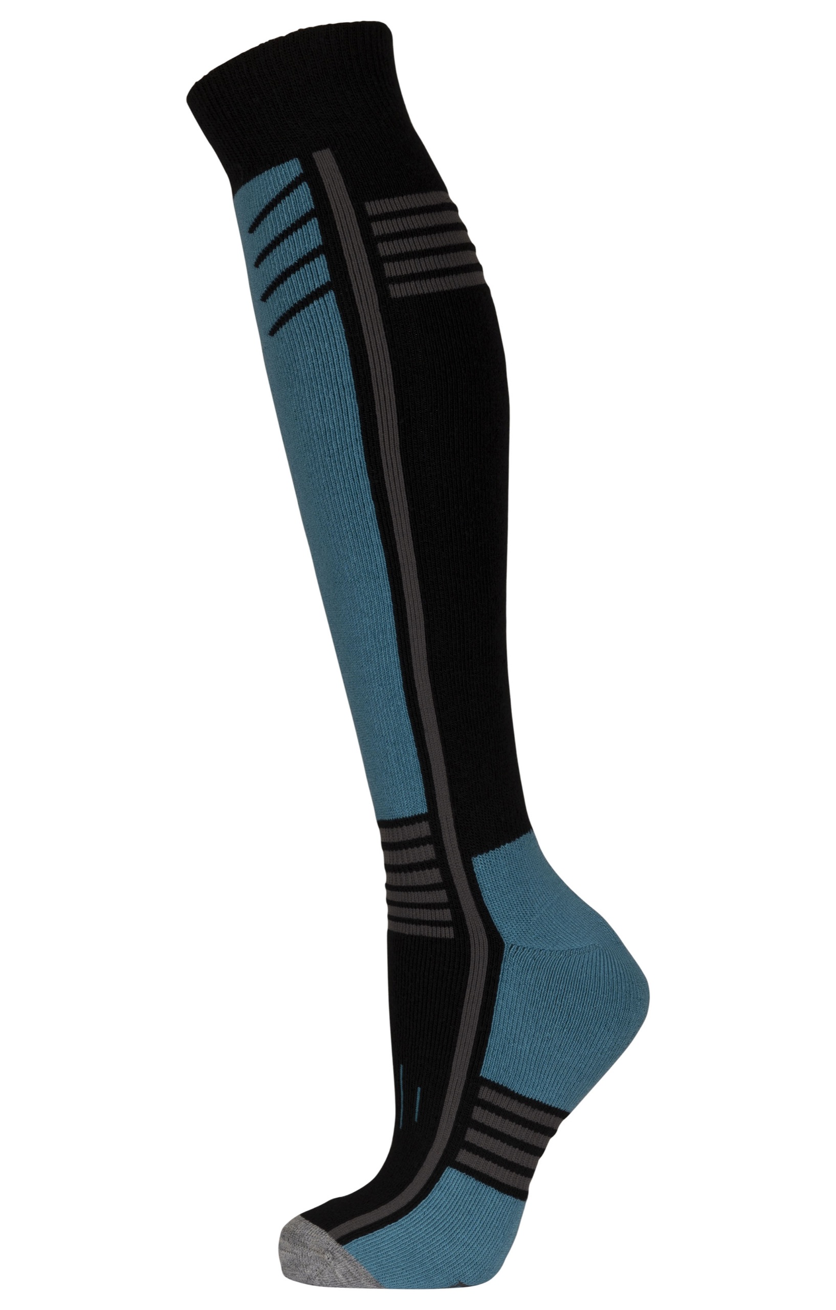 Skistrømpe Icy, Black-storm Blue