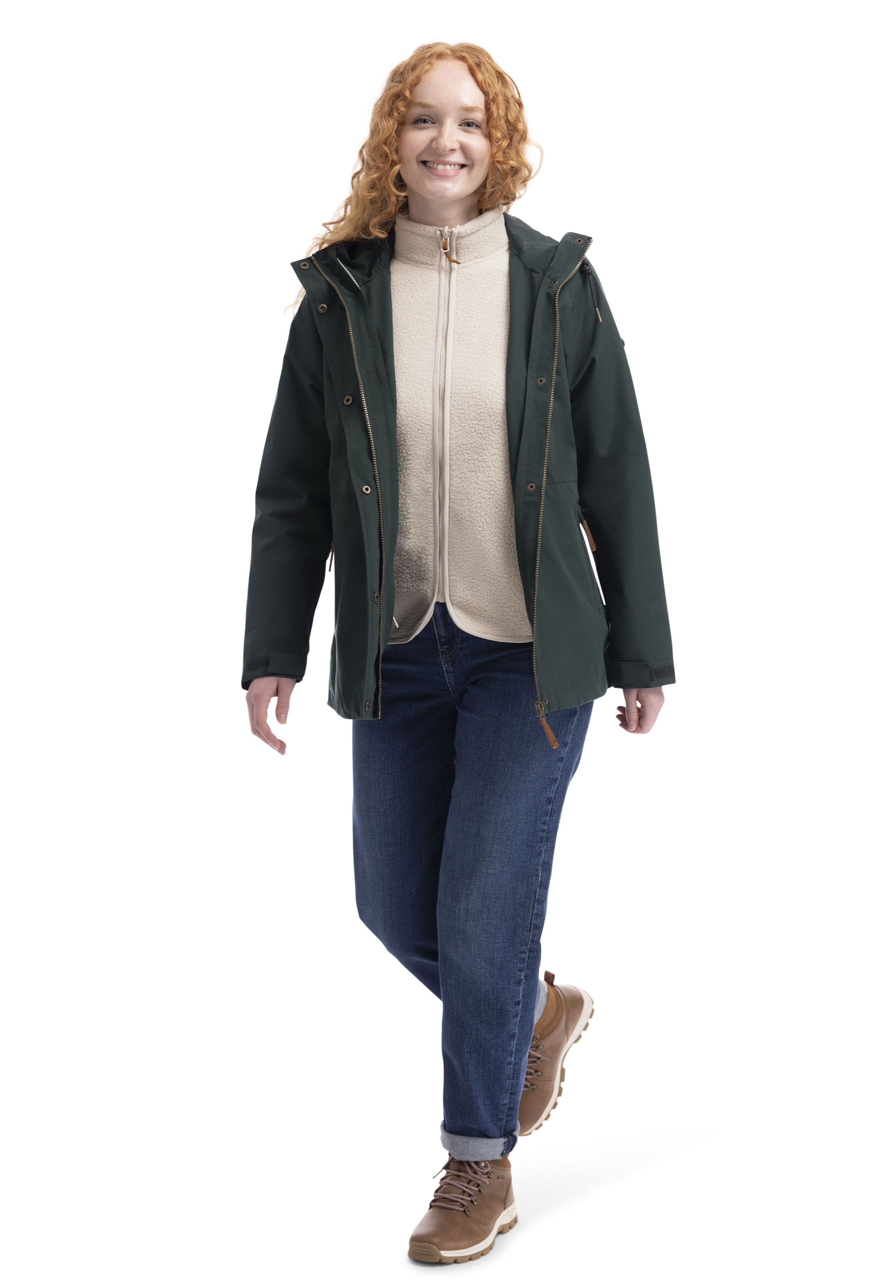 Regnjakke Kamila, dame, Dark Green