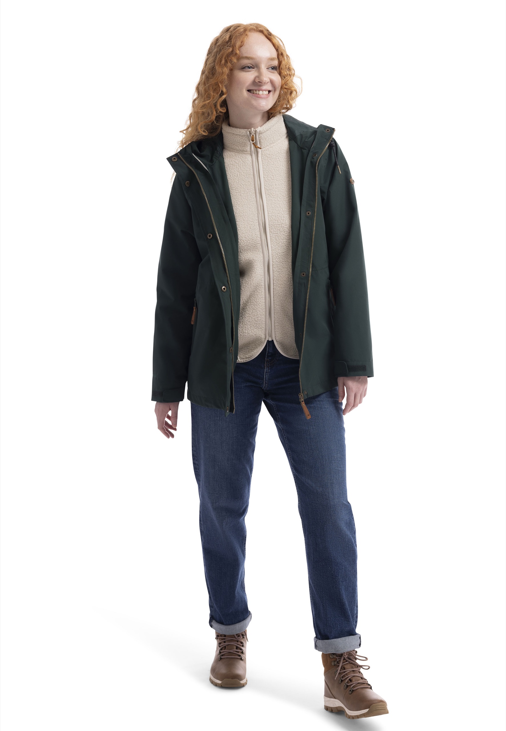 Regnjakke Kamila, dame, Dark Green