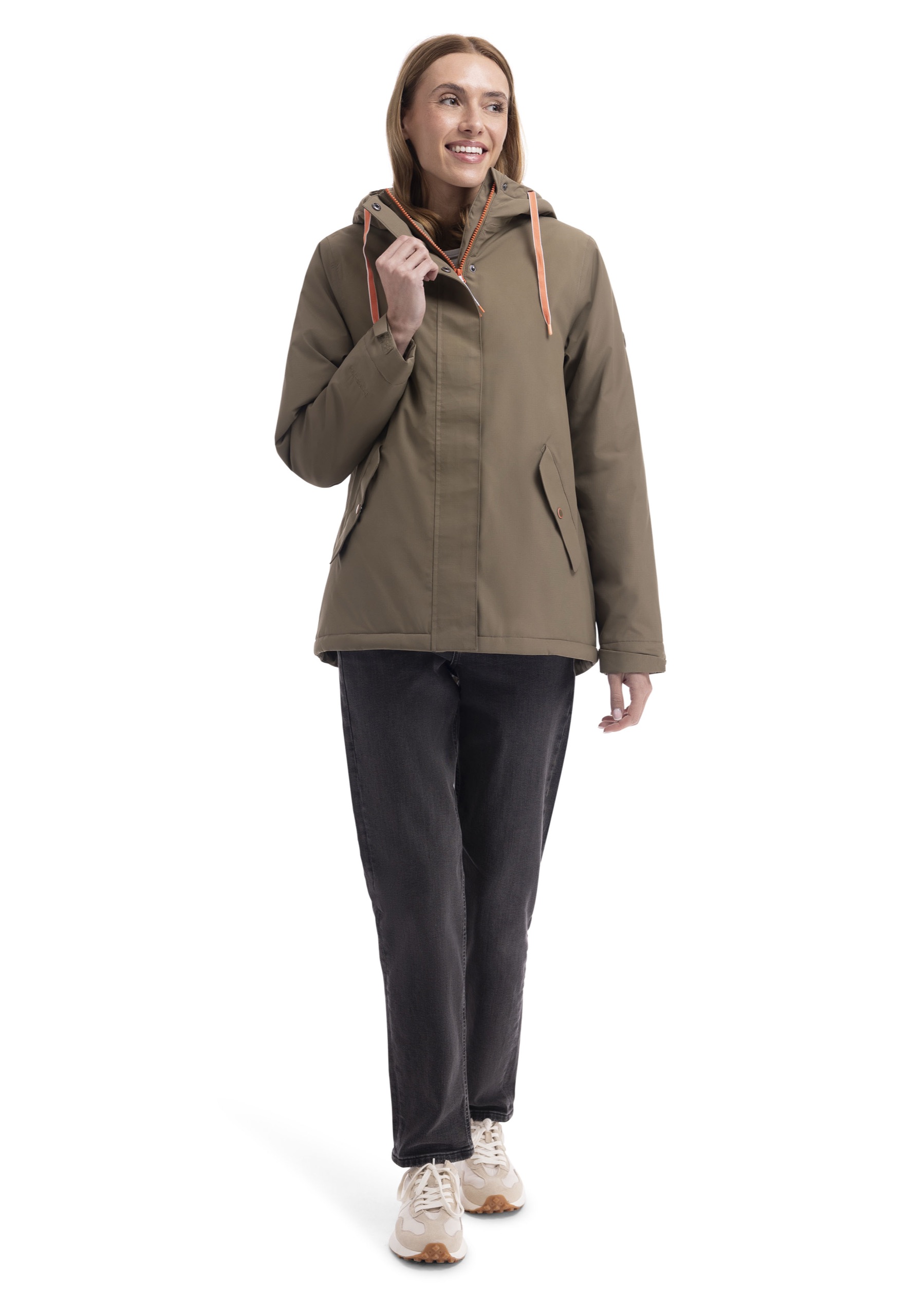 Regnjakke Yulia, dame, Light Khaki