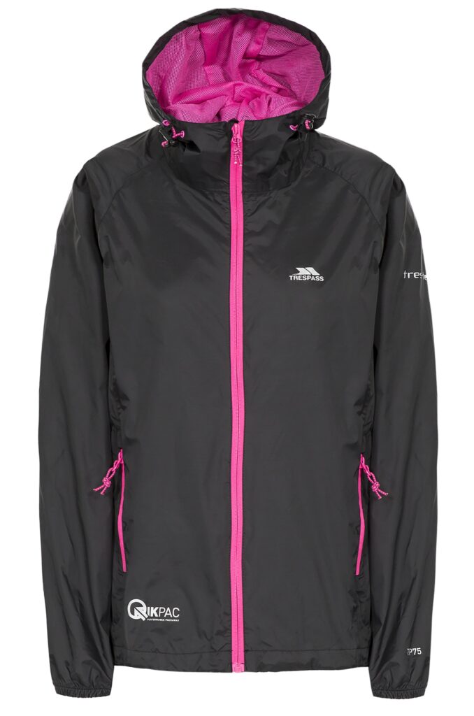 Regnjakke Qikpac Female Jacket, dame, Black
