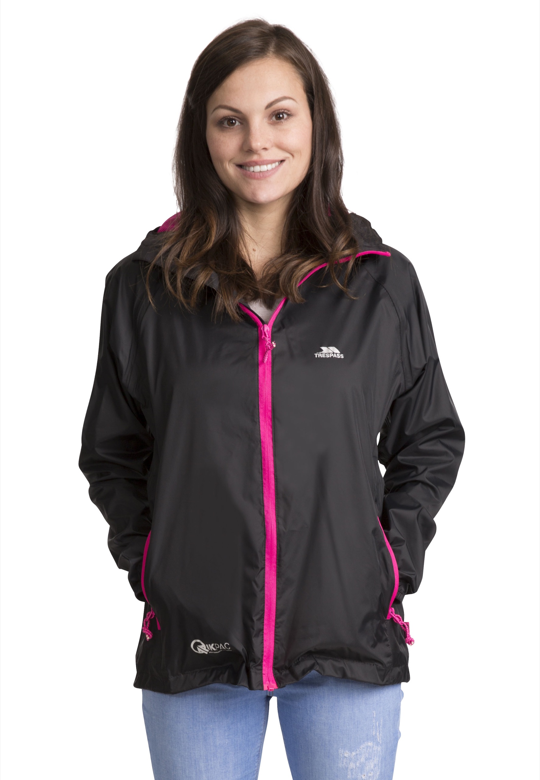 Regnjakke Qikpac Female Jacket, dame, Black