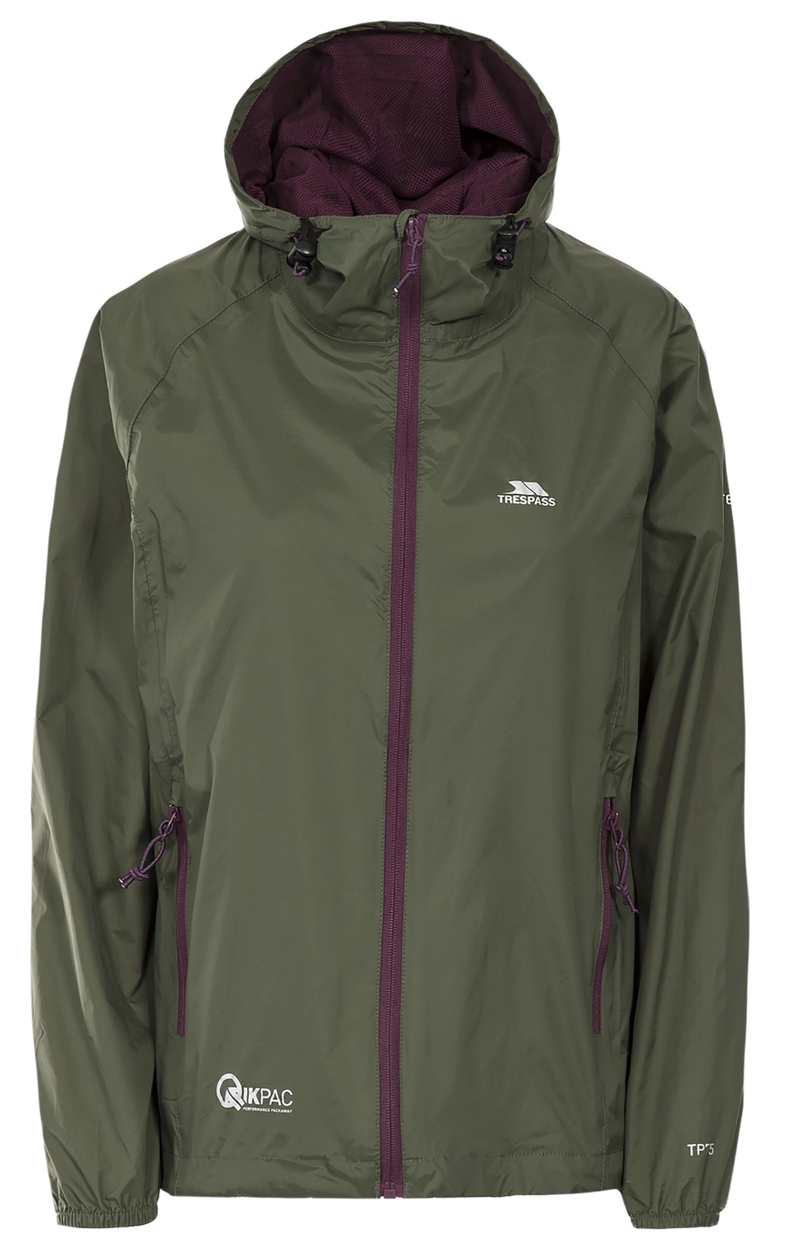 Regnjakke Qikpac Female Jacket, dame, Moss