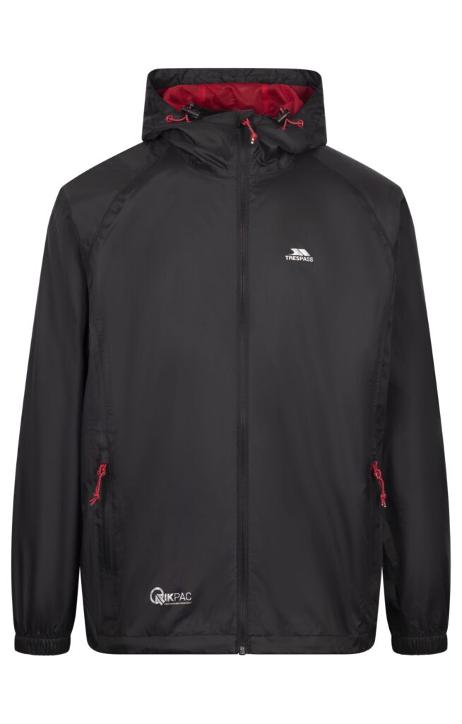 Regnjakke Qikpac Jacket, Black Red