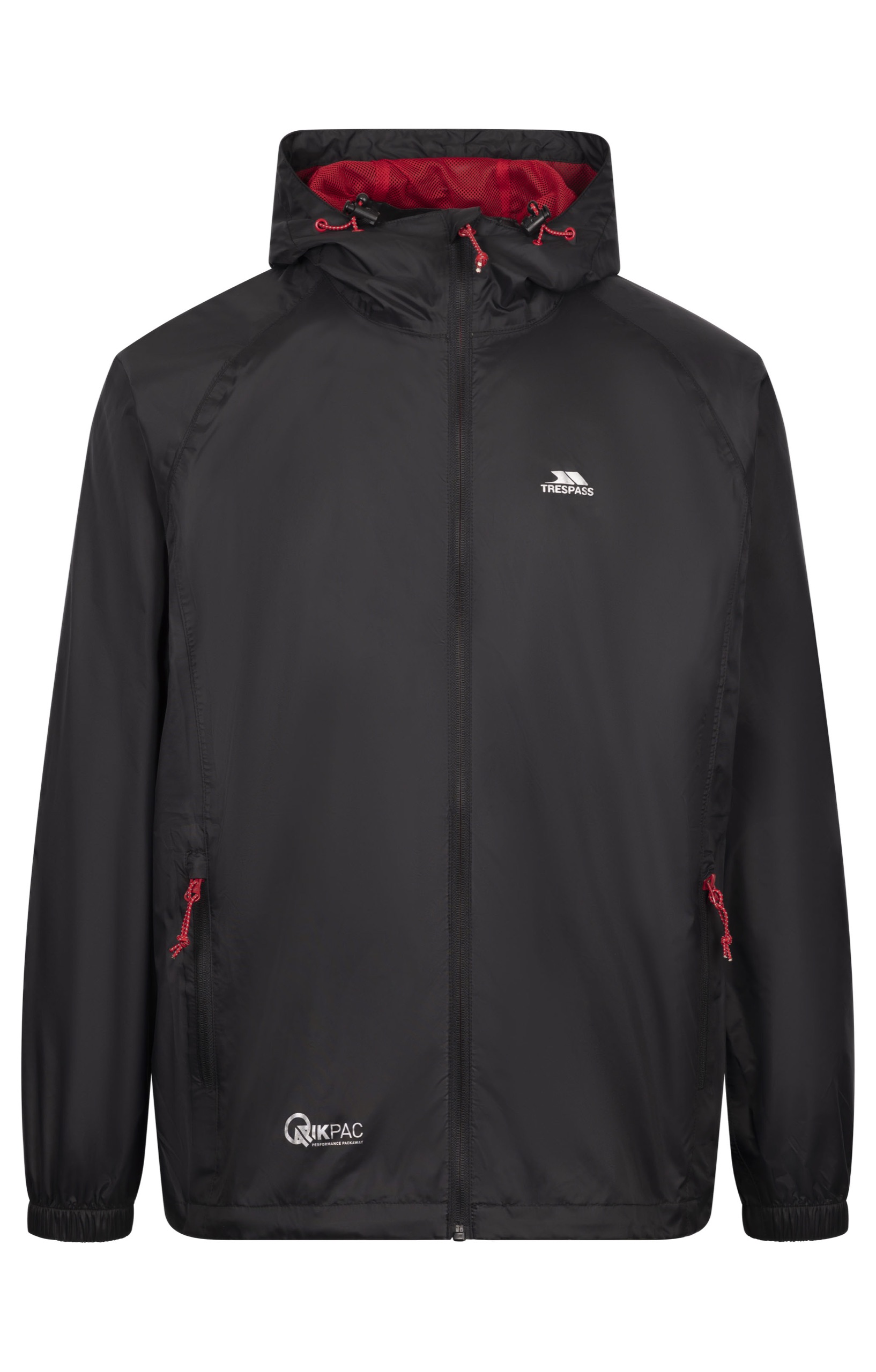 Regnjakke Qikpac Jacket, Black Red