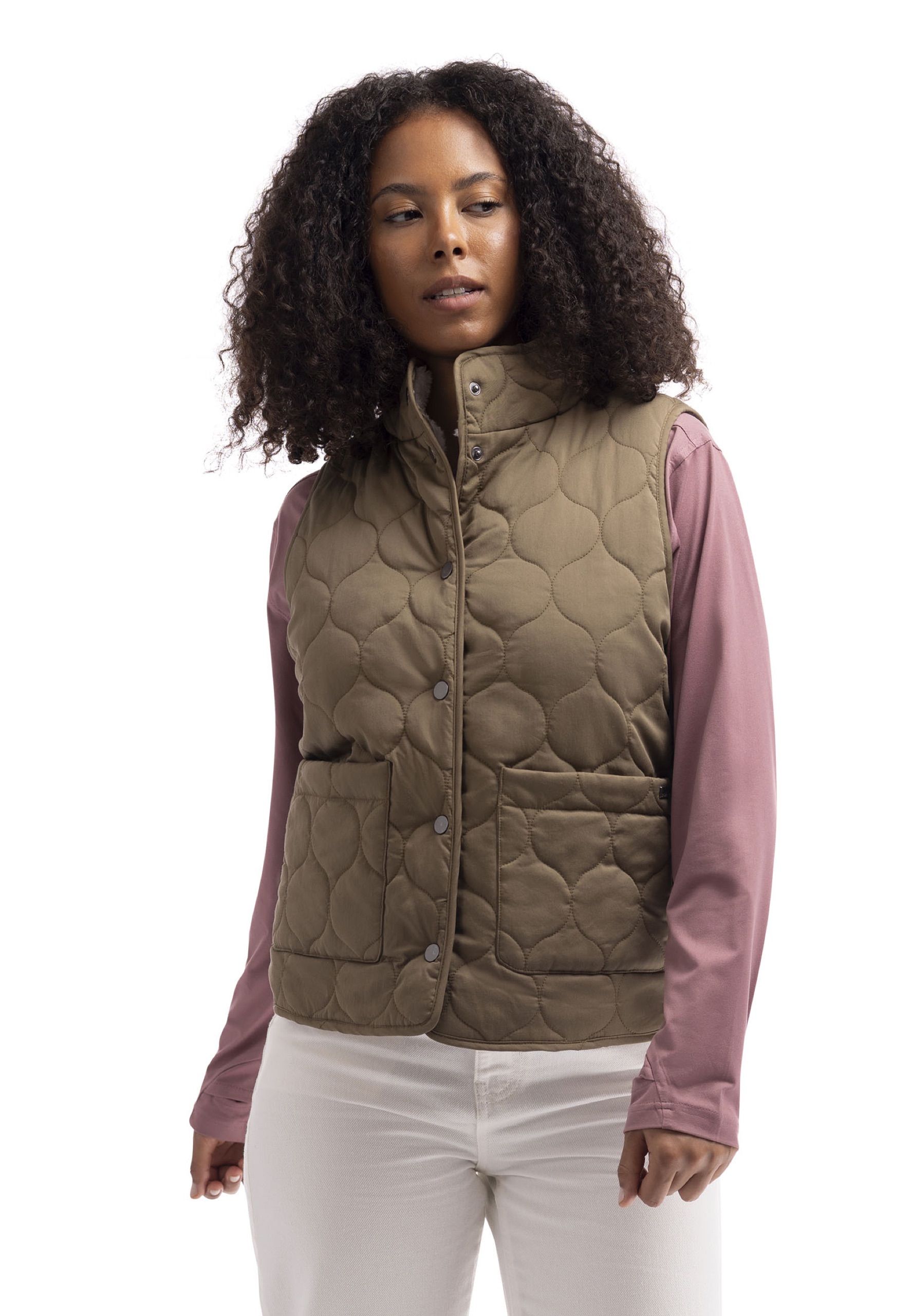 Vest Edwina, dame, Light Khaki
