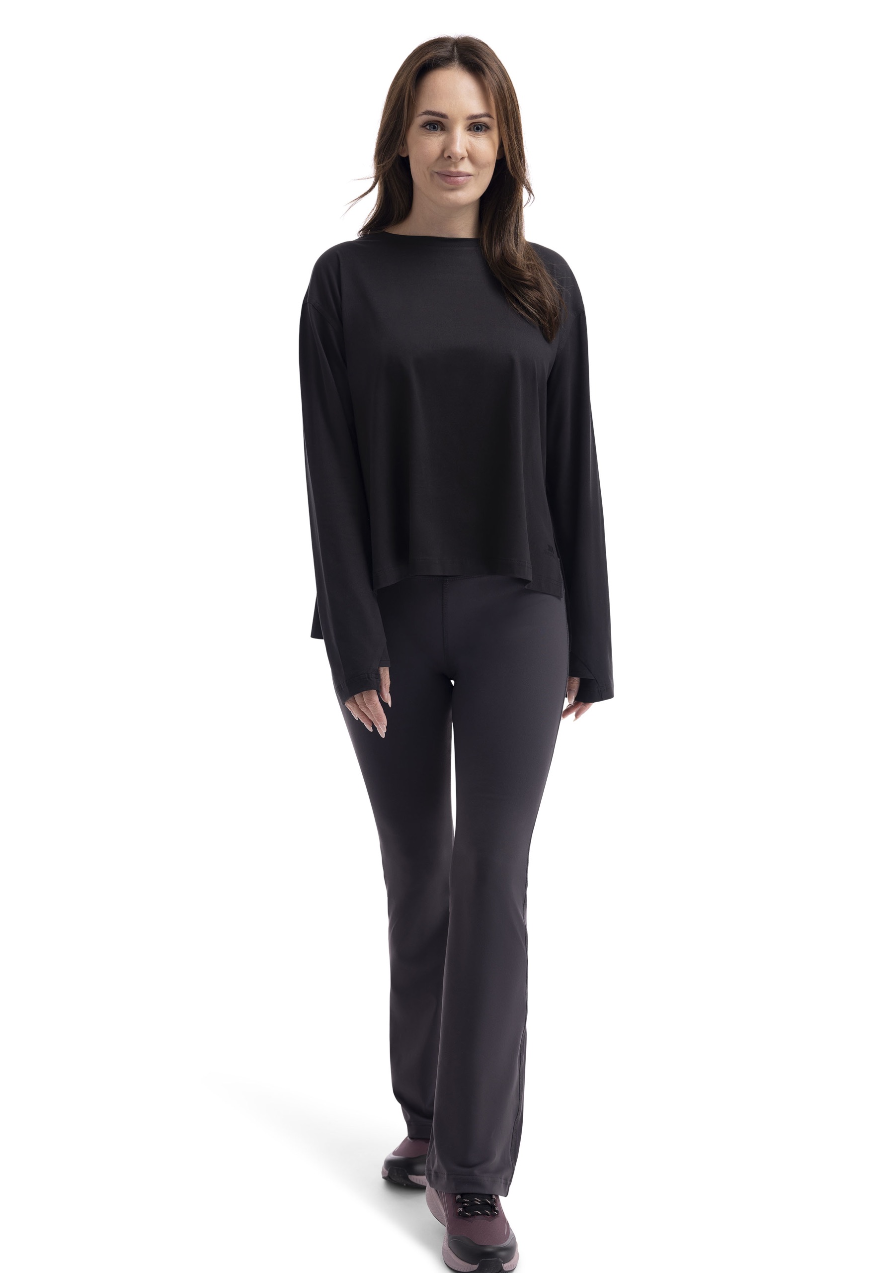 Langærmet overdel Esmeralda, dame, Black