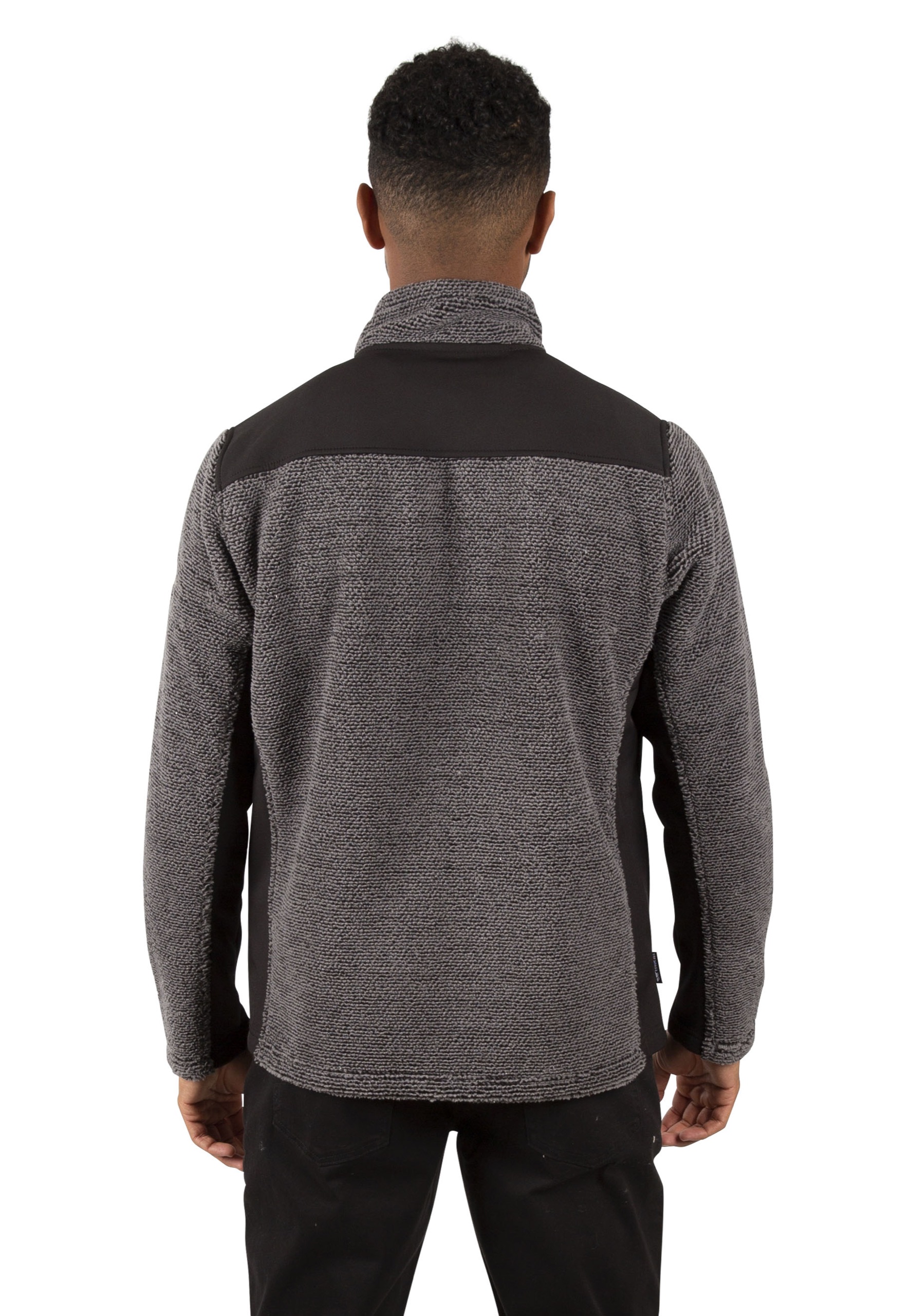 Fleecetrøje Faratino, herre, Dark Grey Stripe
