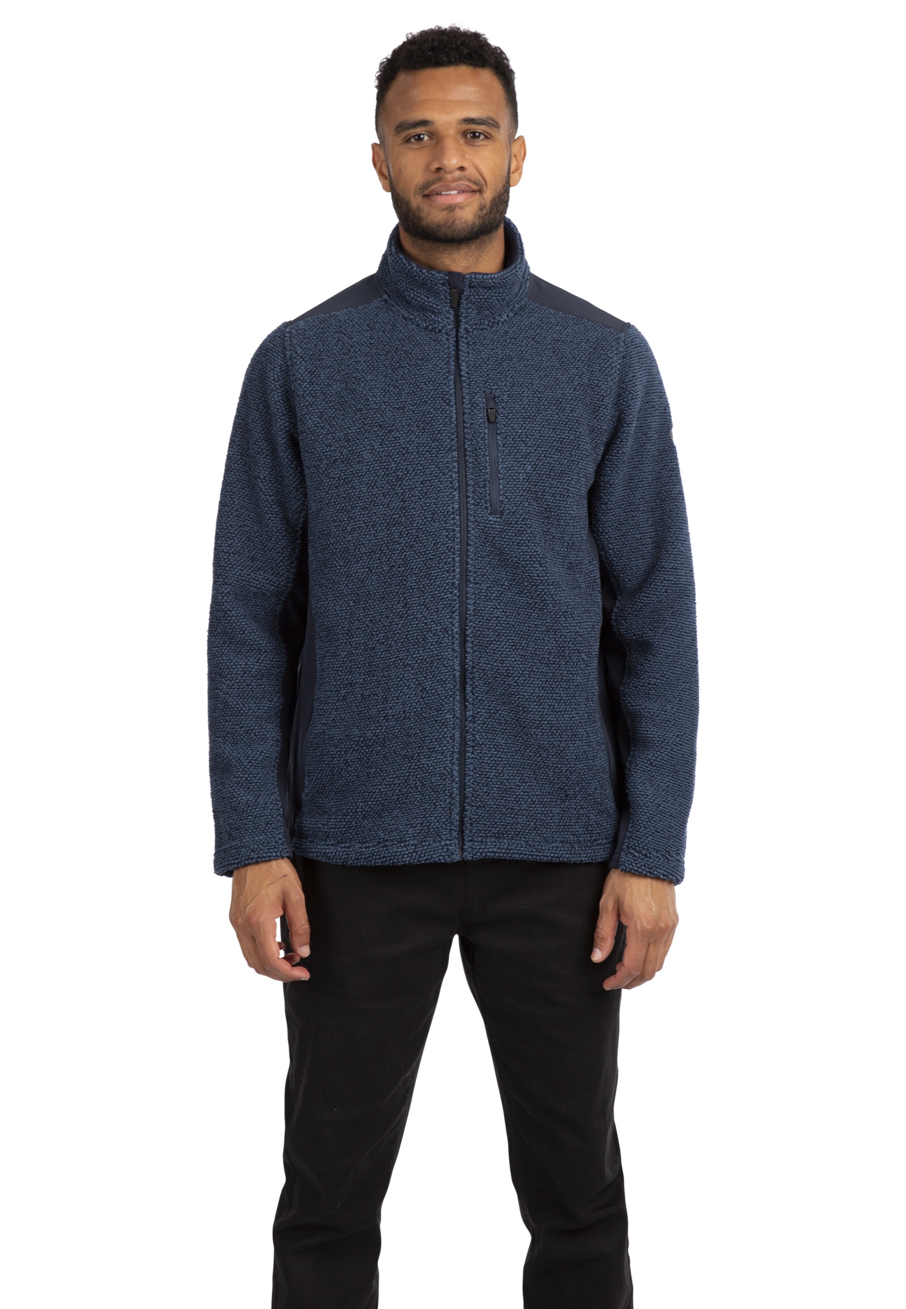 Fleecetrøje Faratino, herre, Smokey Blue Stripe