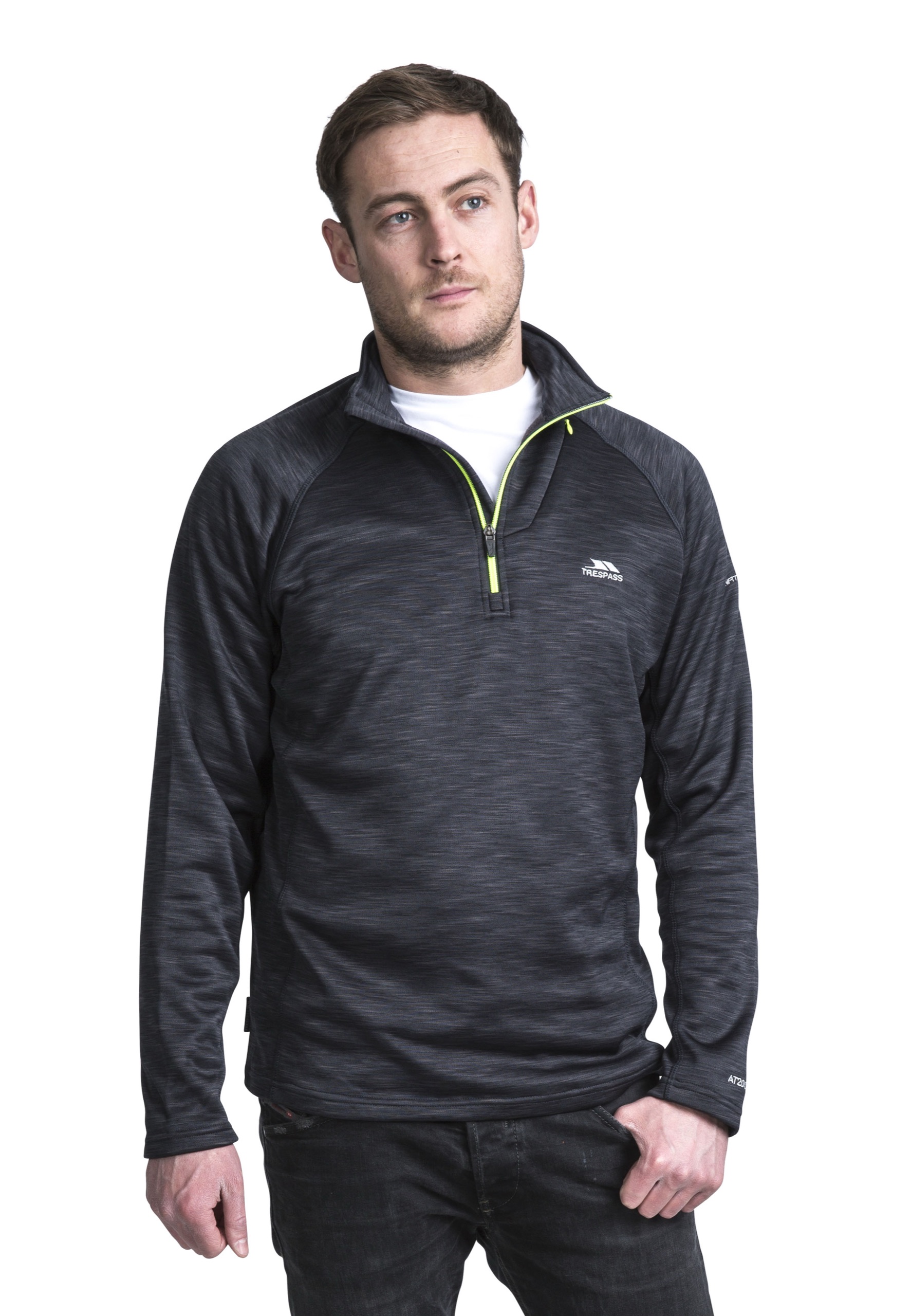 Fleecetrøje Collins, herre, Black Marl