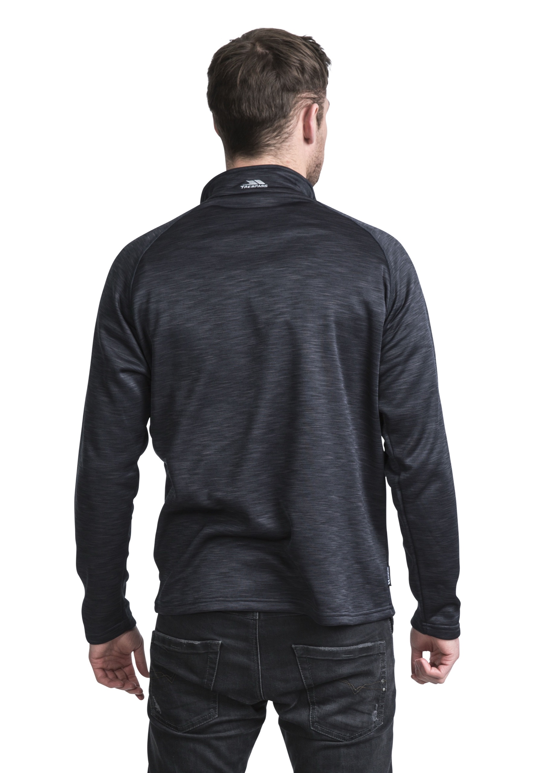 Fleecetrøje Collins, herre, Black Marl