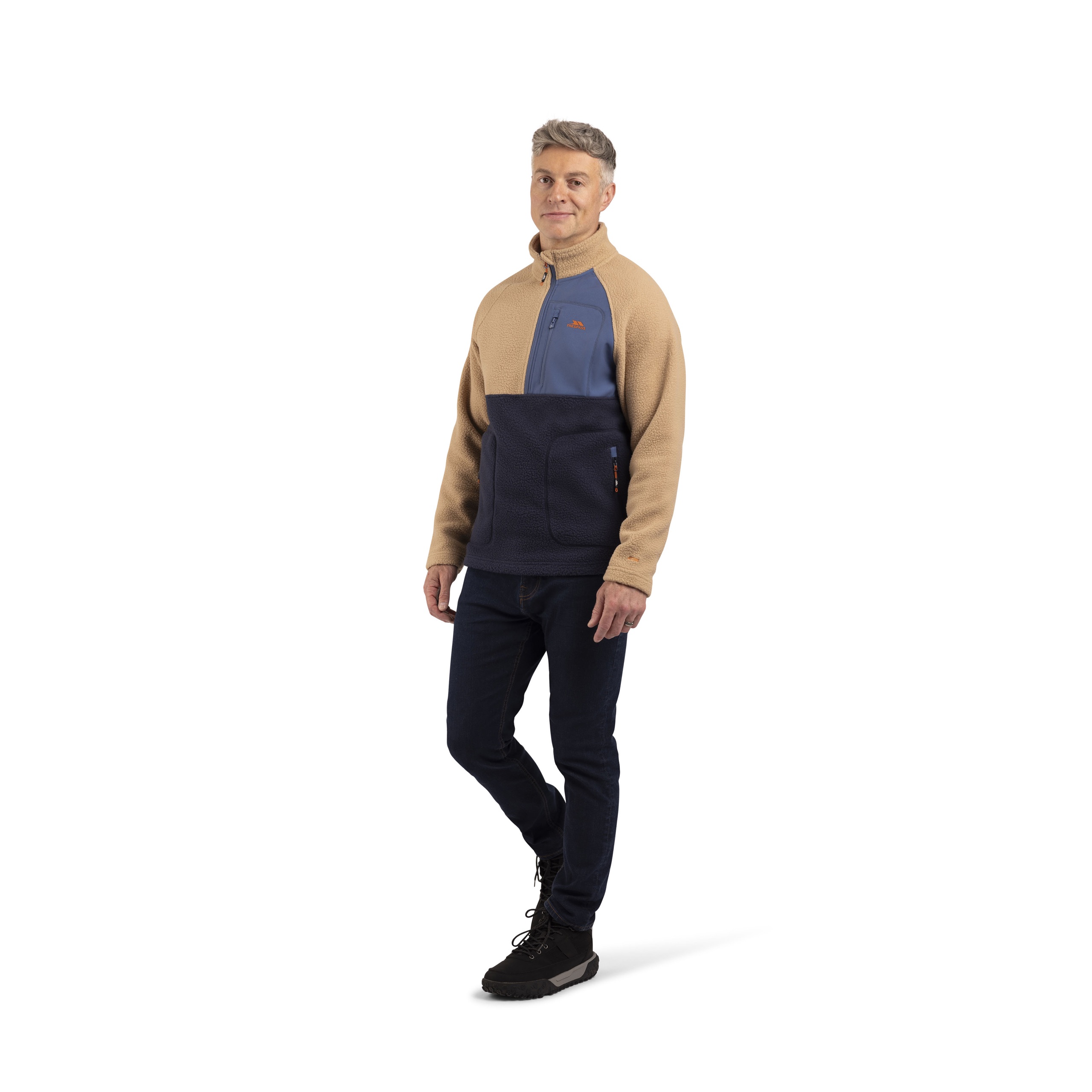 Fleecetrøje North, herre, Beige
