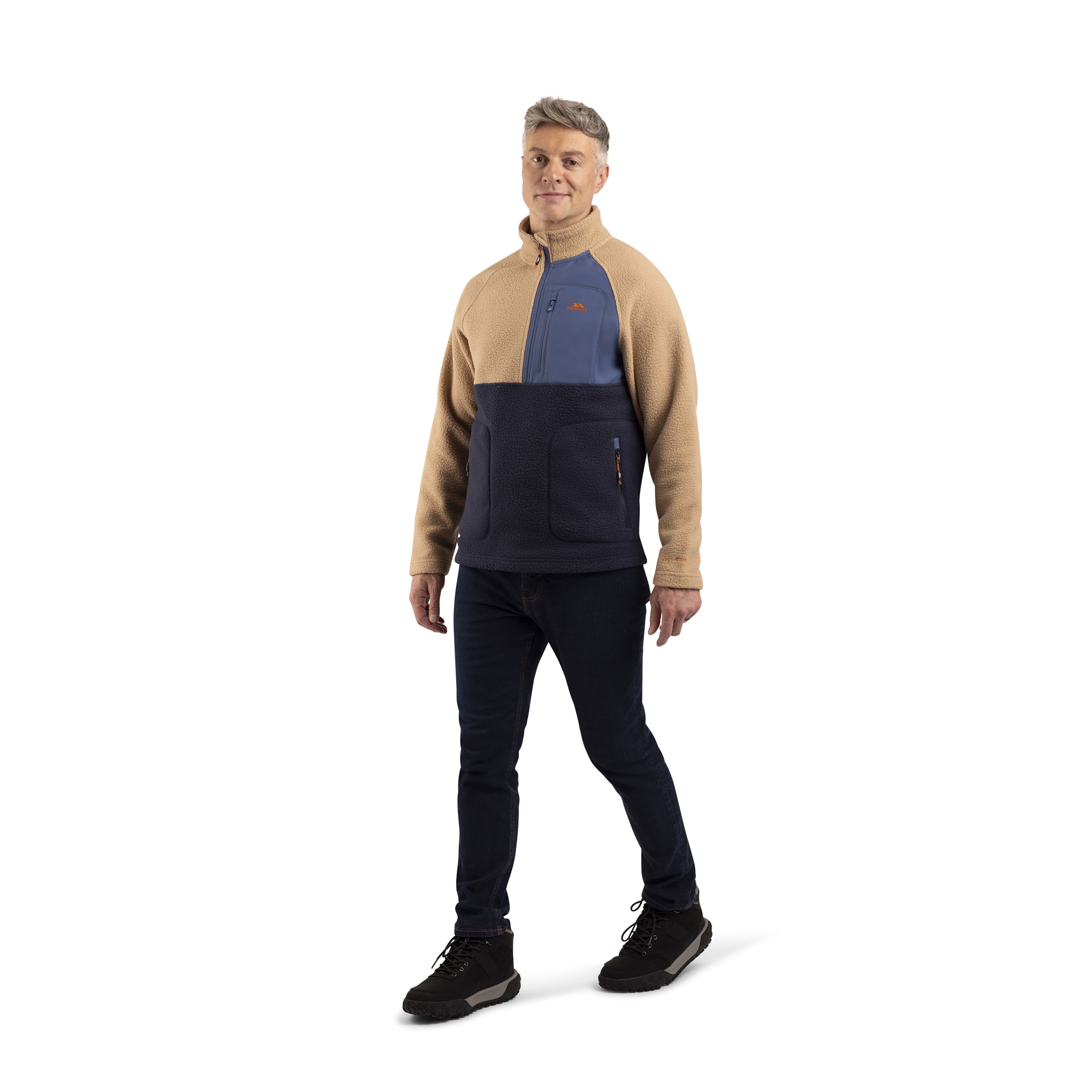 Fleecetrøje North, herre, Beige