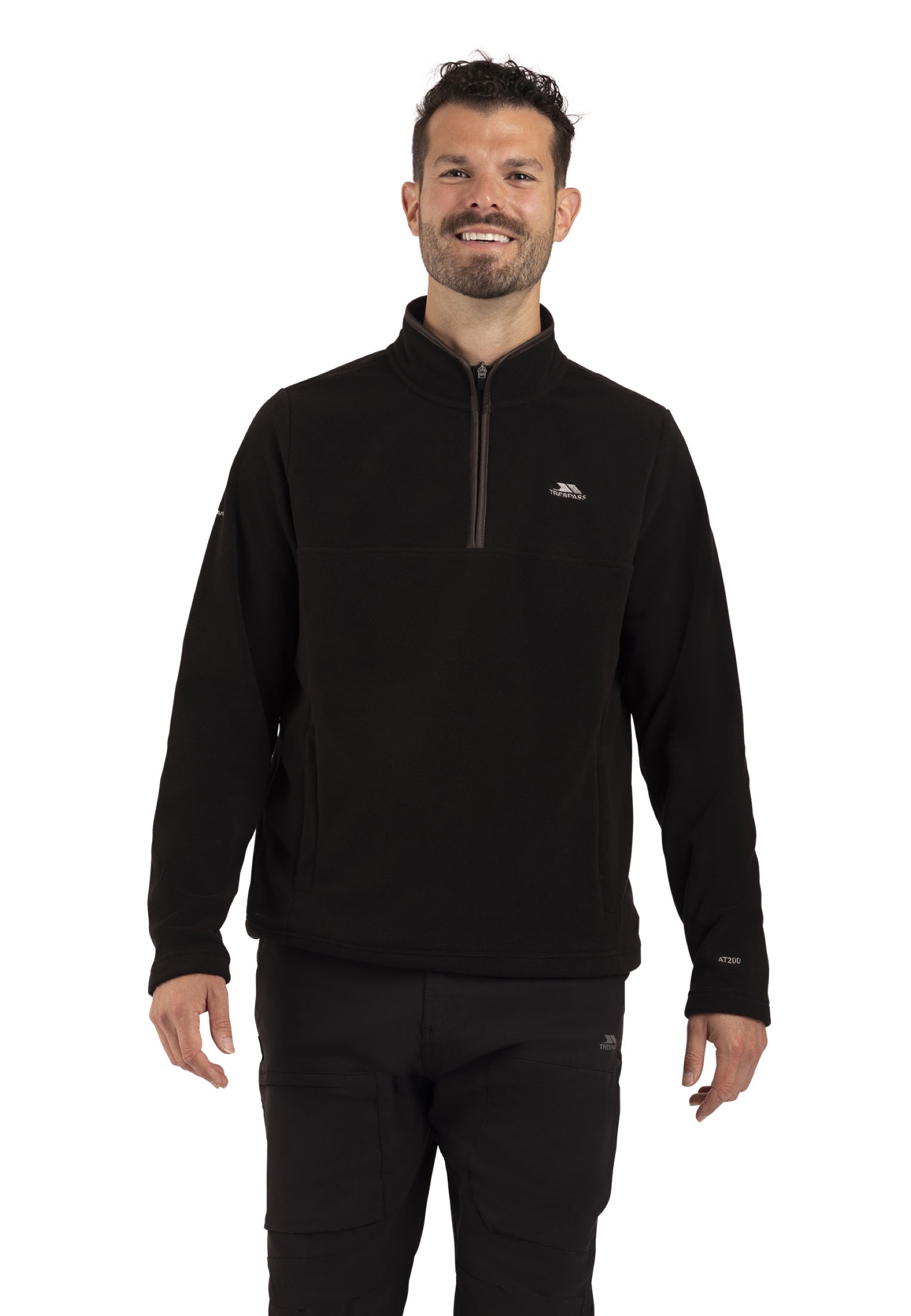 Fleecetrøje Huntar, herre, Black
