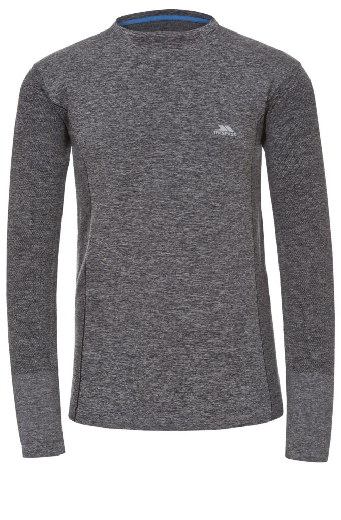Langærmet overdel Timo, herre, Black Marl