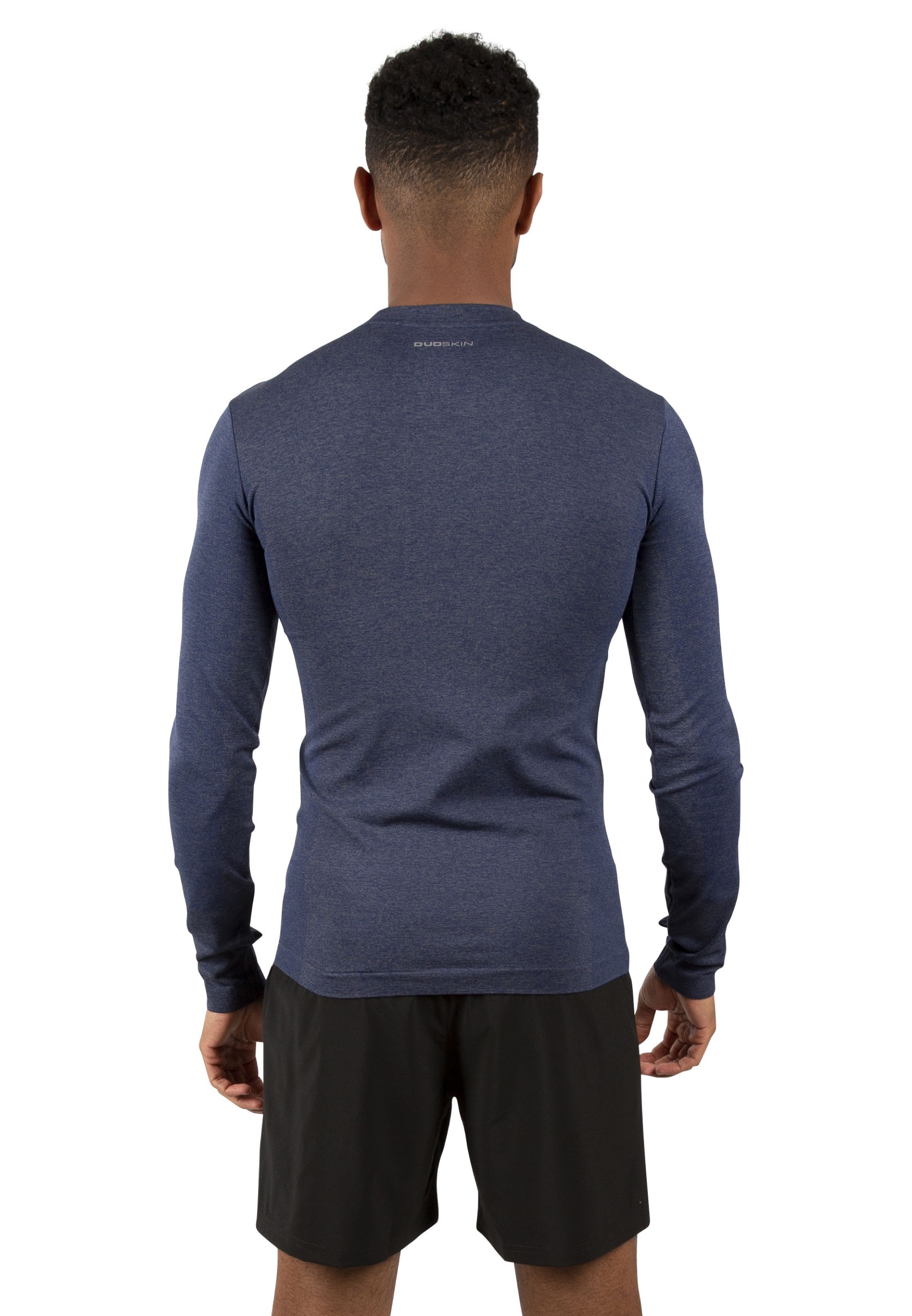Langærmet overdel Timo, herre, Navy Marl