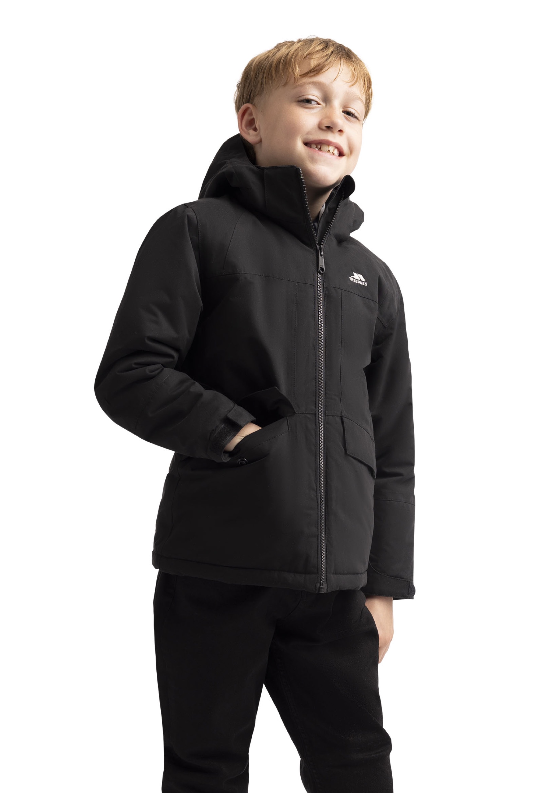 Regnjakke Humphry, dreng, Black