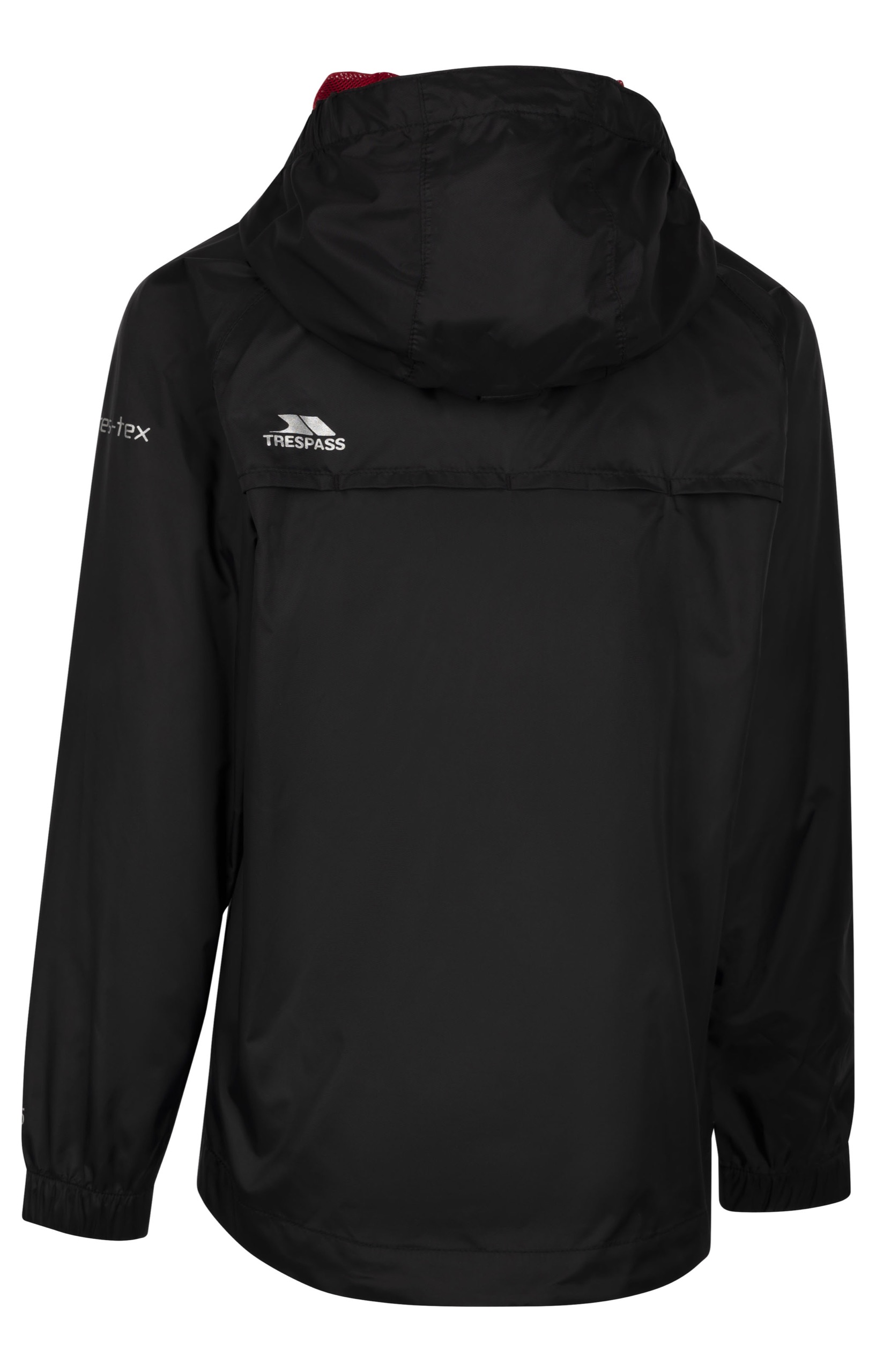 Regnjakke Qikpac Jacket, børne, Black Red