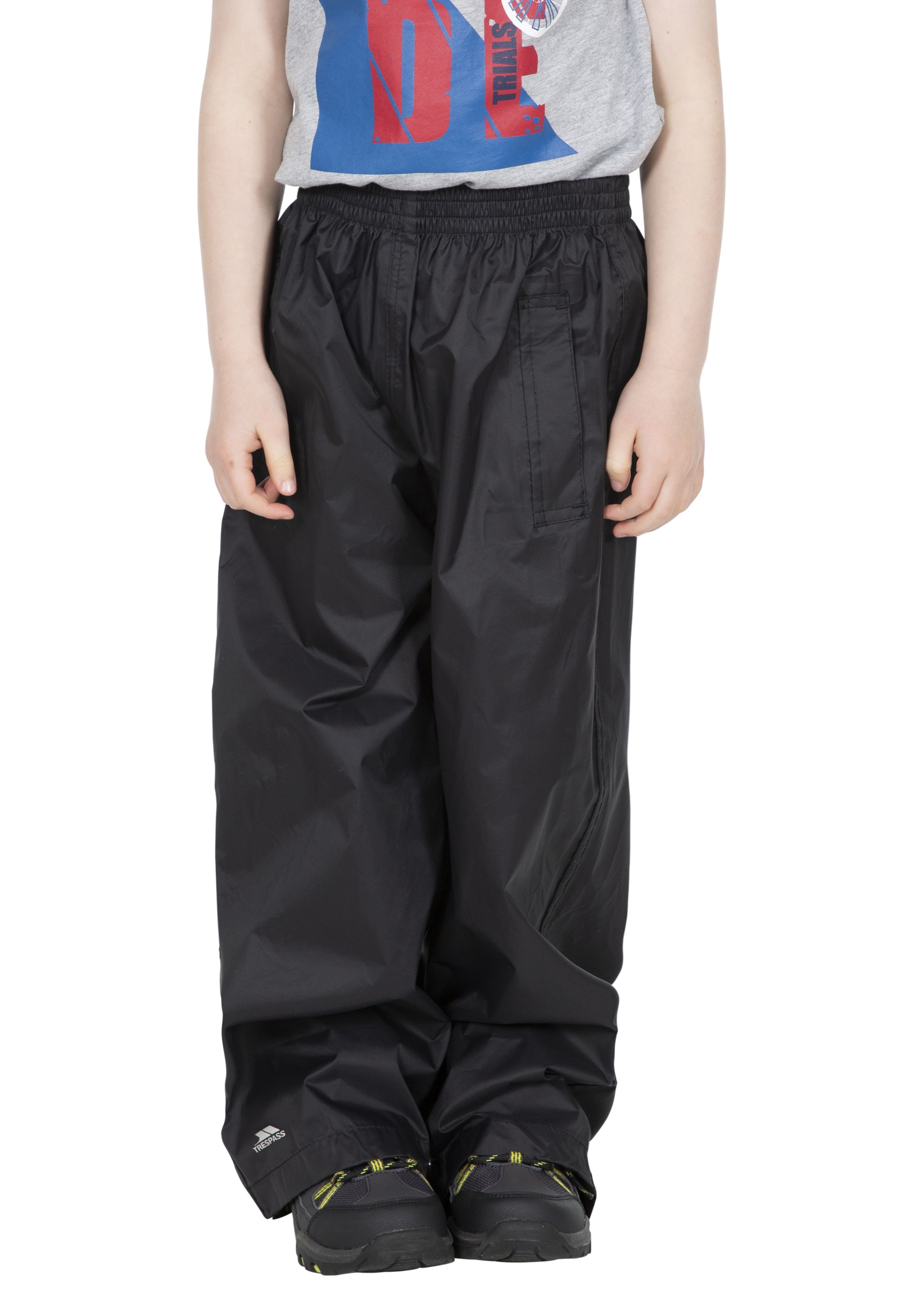 Regnbukser Qikpac Pant, børne, Black