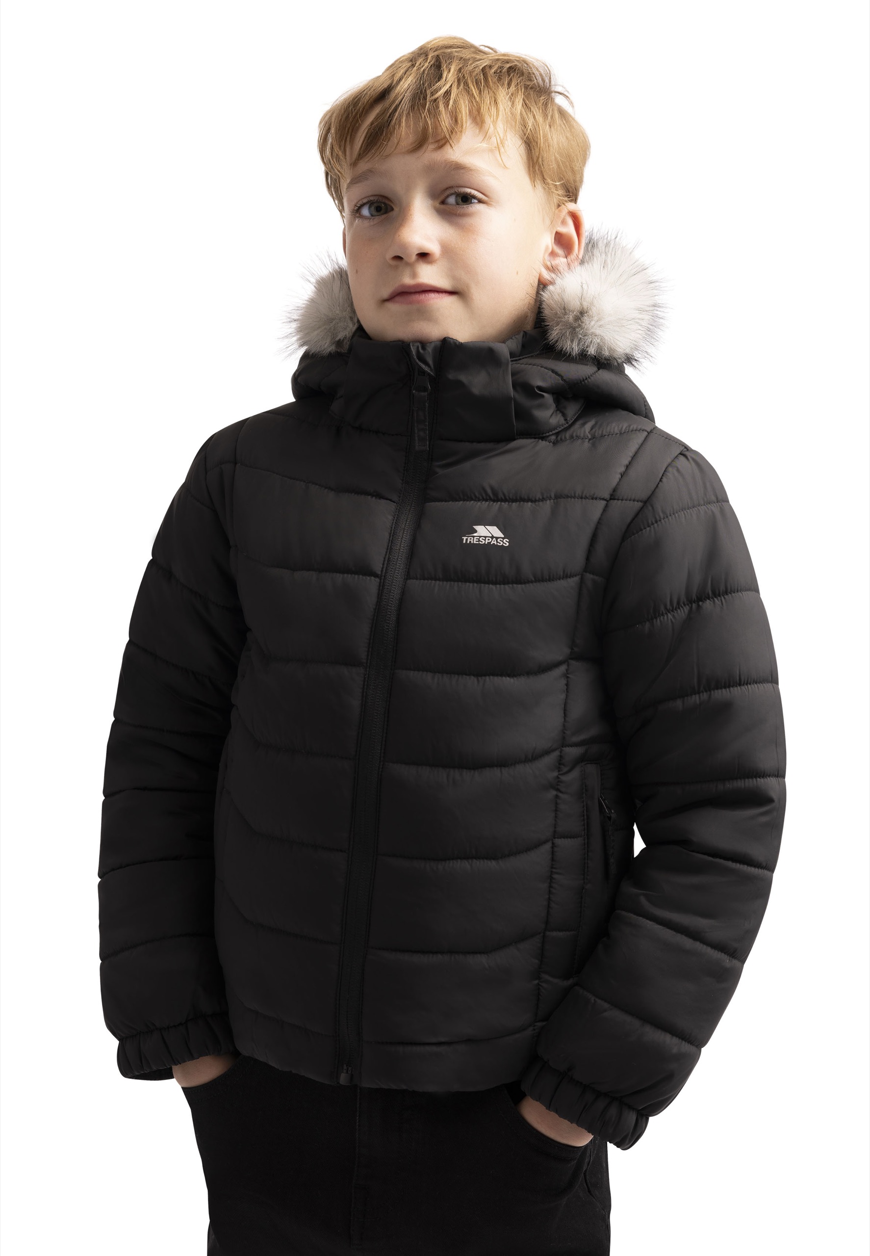 Fritidsjakke Belcrest, dreng, Black