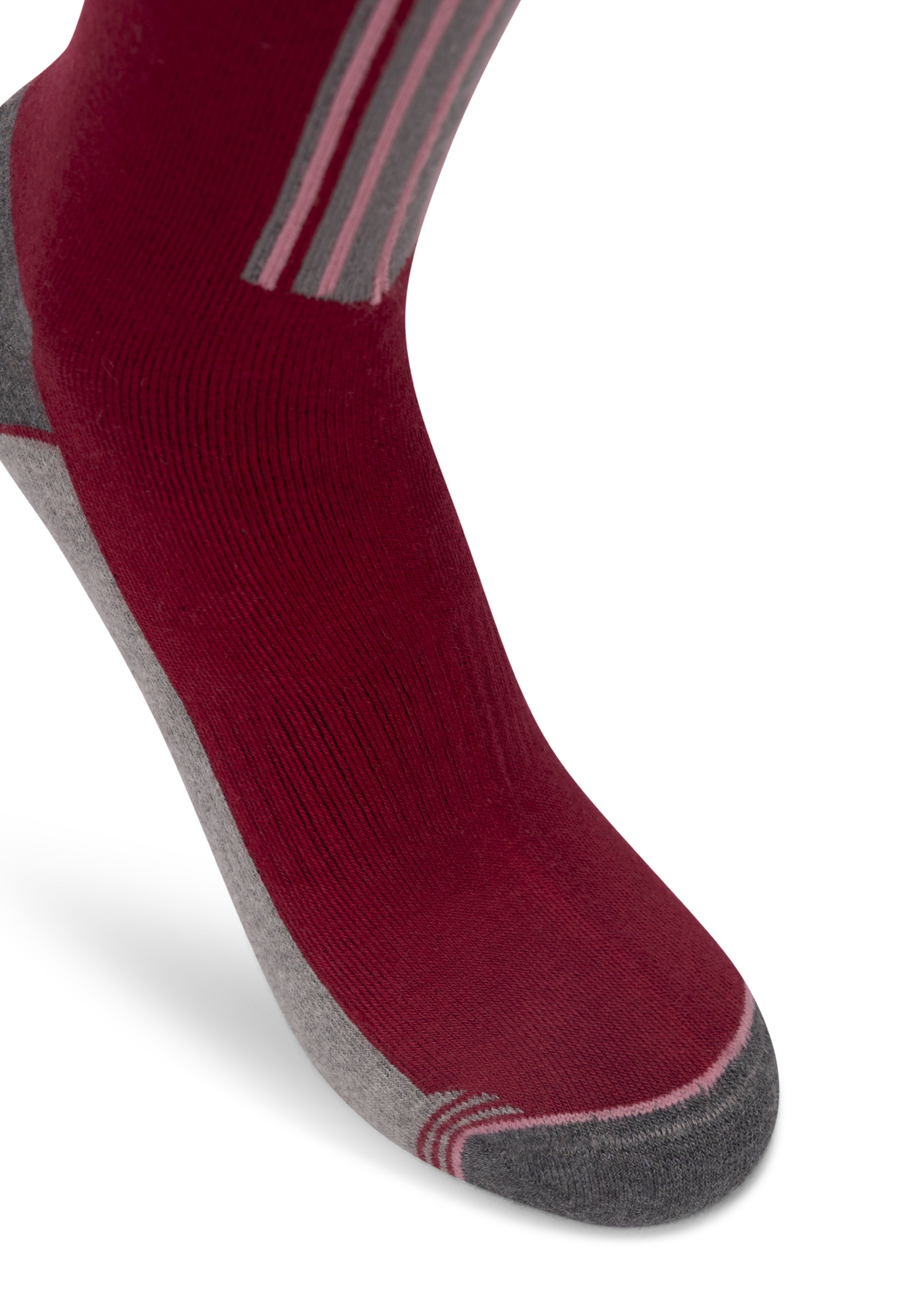 Skistrømpe Winski, Dark Cherry / Grey