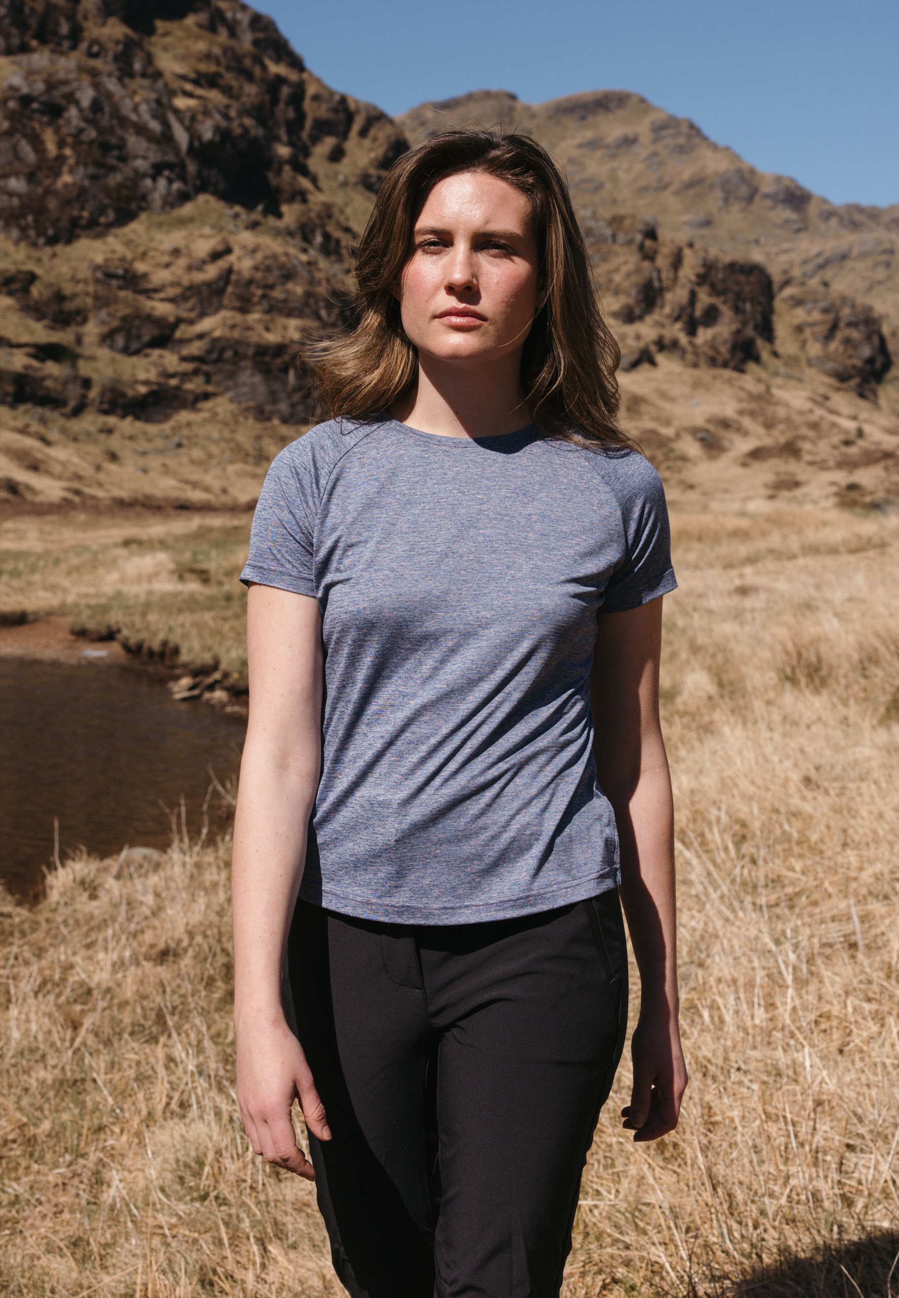 T-shirt Josefina, dame, Navy Marl
