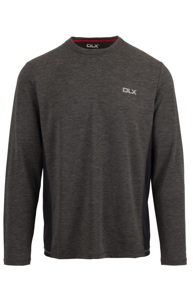 Langærmet overdel Charlie, herre, Dark Grey Marl