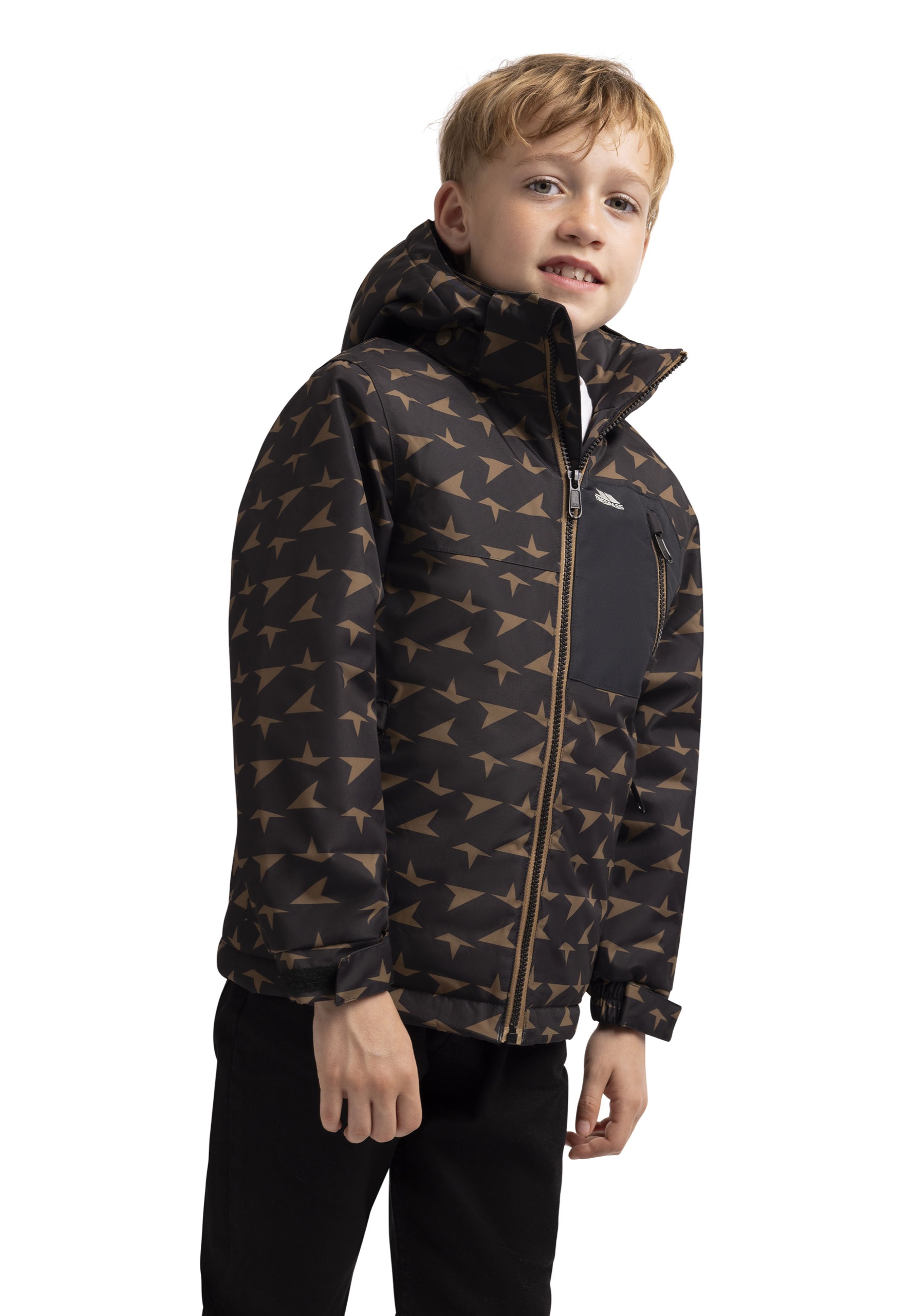 Regnjakke Belbay, dreng, Black